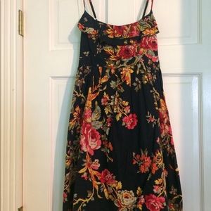 Navy and floral dress size xl